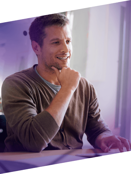 man working on computer